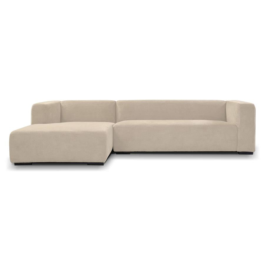 Tower Living Hoekbank Glasgow – 2,5-Zits met Chaise Longue Links – Enjoy Stof